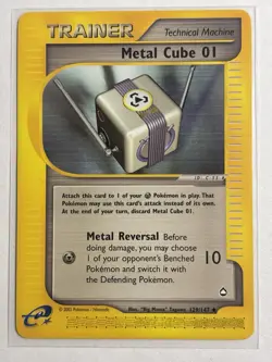 Metal Cube 01 129/147 - Aquapolis Non Holo Pokemon Card - Image 1