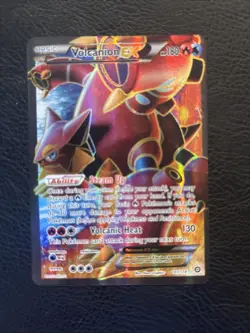 Pokemon Volcanion EX 107/114 Steam Siege Rare Ultra Full Art XY Era Card - Image 1