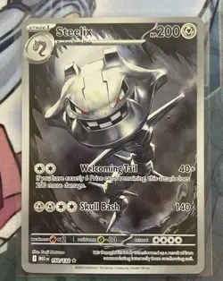 Pokemon TCG Mega Evolutions Steelix EX Illustration Rare Holo Card 150/132 NM - Image 1