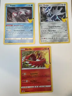 Pokemon Card Lot Celebrations 2021 Dialga 020/025 Palkia 004/025 Ho-Oh 001/025 - Image 5