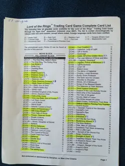2001 LOTR TCG The Fellowship Of The Ring (Series 1) C/U Lot of 147 NM Cards - Image 3
