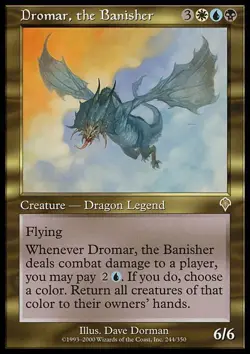 Dromar, the Banisher Magic mtg Heavy Play, English Invasion x1 - Image 1
