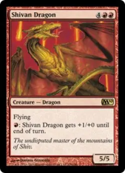 MTG - Shivan Dragon - Magic 2010 - NM, English Magic FLAT RATE SHIP - Image 1