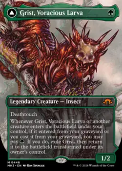 Grist, Voracious Larva (Borderless) - Modern Horizons 3 (MH3) - Image 1