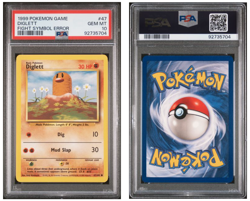 PSA GEM MINT 10 1999 POKEMON TCG #47 DIGLETT FIGHT SYMBOL ERROR BASE SET - Image 1