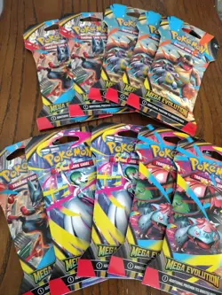 🔥BRAND NEW 🔥 Pokemon TCG: Mega Evolutions x 10 Sleeved Booster Blister Packs - Image 5