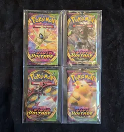 Vivid Voltage - Sealed 4 Booster Pack Art Set - Pokemon Sword & Shield TCG - Image 1