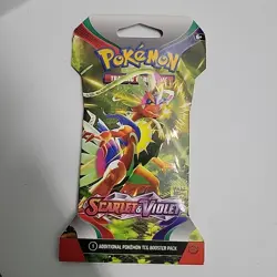 Pokemon Scarlet and Violet Booster Pack. Sealed. Sleeved. New. Base Set SV - Image 1