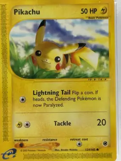 PSA 10 Gem Mint 2002 Pokemon Expedition Pikachu #124/165, WOTC - Image 2