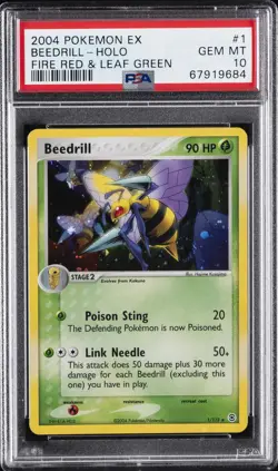 2004 POKEMON EX FIRE RED & LEAF GREEN #1 BEEDRILL-HOLO PSA 10 - Image 1