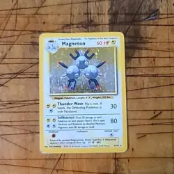 Pokemon Base Set Magneton 9/102 Holo Rare Unlimited Edition Heavily Played - Image 1