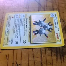 Pokemon Base Set Magneton 9/102 Holo Rare Unlimited Edition Heavily Played - Image 2