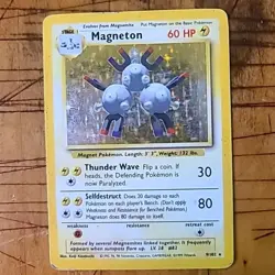 Pokemon Base Set Magneton 9/102 Holo Rare Unlimited Edition Heavily Played - Image 3