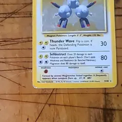Pokemon Base Set Magneton 9/102 Holo Rare Unlimited Edition Heavily Played - Image 5