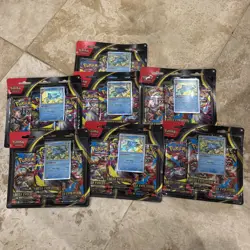 Lot Of 7- Pokemon TCG Mega Evolution 3 Pack Blister- In Hand - Image 1