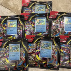 Lot Of 7- Pokemon TCG Mega Evolution 3 Pack Blister- In Hand - Image 2