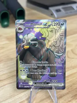 Pokemon TCG Arven's Mabosstiff EX 218/182 Sv10: Destined Rivals Ultra Rare - Image 1