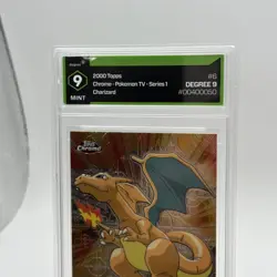 Charizard- 2000 TOPPS CHROME POKEMON T.V. #06 CHARIZARD - Degree Grade 9 Mint - Image 3