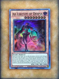 Yugioh Ad Libitum of Despia BODE-EN011 Super Rare 1st Ed LP - Image 1