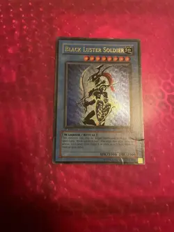YUGIOH BLACK LUSTER SOLDIER SYE-024 1ST ULTRA HP/CREASES - Image 1