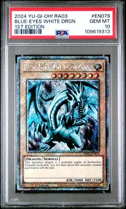 2024 YU-GI-OH! RA03-QUARTER CENTURY BONANZA 1ST ED BLUE-EYES WHITE DRAGON PSA 10 - Image 1