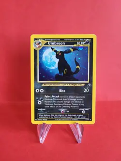 Pokemon Karte/card - Nachtara Umbreon 13/75 Neo Discovery SWIRL Holo Excellent+ - Image 1