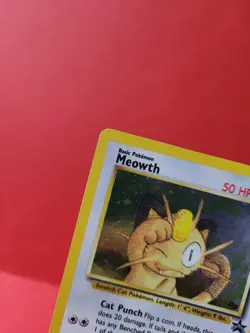 Pokemon Karte/card - Meowth Mauzi Black Star Promo 10 SWIRL Holo Excellent - Image 2