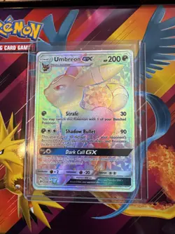 Umbreon GX 154/149 Rainbow Rare 2017 Sun and Moon Pokemon TCG Card Near Mint - Image 1