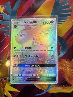 Umbreon GX 154/149 Rainbow Rare 2017 Sun and Moon Pokemon TCG Card Near Mint - Image 3