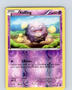 Pokemon TCG Koffing XY Fates Collide 27/124 Reverse Holo Common Card NM - Image 1