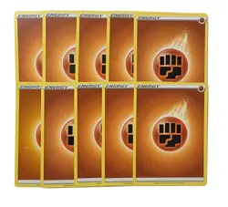 10x Fighting Basic Energy Card Lot - Pokemon Sword & Shield 2020 NM - Image 1