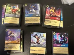 Disney Lorcana Bulk Lot Cards 600 + cards 48 SuperRare, 137 Rare, 350+ uncommon - Image 1