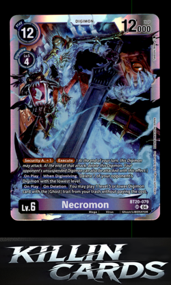 Necromon BT20-079 SR Digimon Card Game Super Rare Release Special Booster 2.5 Ca - Image 1