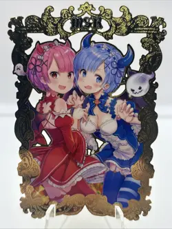 Goddess Story Gold METAL Card - Maiden Party - Serial Number #/200! Rem and Ram - Image 1