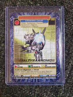 Vintage Digimon CCG Battle Series 3 Gold Stamp Card Metaltyrannomon BO-145 - Image 1