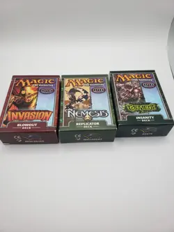 Vintage Magic The Gathering Lot!! Beatdown Box plus cards and Theme Deck Boxes!! - Image 3