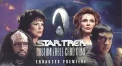 Star Trek CCG 1E Enhanced Premiere Complete Set 21 Premium Cards NM/M - Image 1