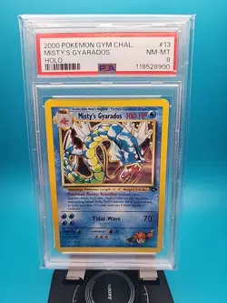 Pokemon 2000 Gym Challenge Misty's Gyarados Card 13/132 PSA 8 - Image 1