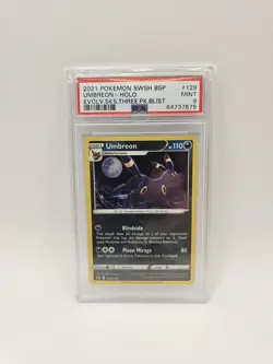 Pokemon Card Umbreon SWSH129 Black Star Promos PSA 9 Cosmos Holo ENG - Image 1