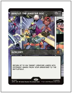 1x Behold the Sinister Six!, Borderless Art, Magic the Gathering MTG NM - Image 1
