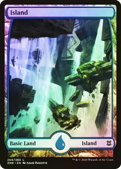 Island (#269) (Full Art) Zendikar Rising Foil Mtg Magic English - Image 1