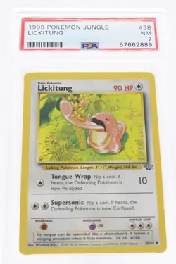 PSA 7 NEAR MINT 1999 Pokemon Jungle #38 Lickitung !!! - Image 1