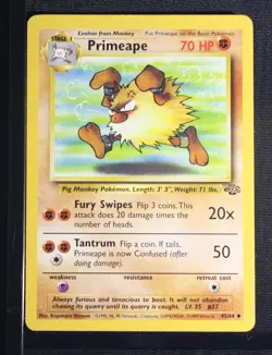 PSA 7 NEAR MINT 1999 Pokemon Jungle Set #43 Primeape !!! - Image 3