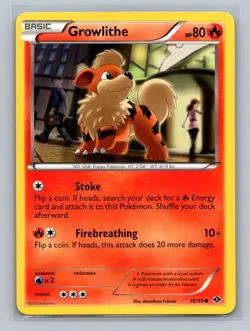 Pokemon TCG Growlithe (10) 10/99 Next Destinies Normal LP - Image 1