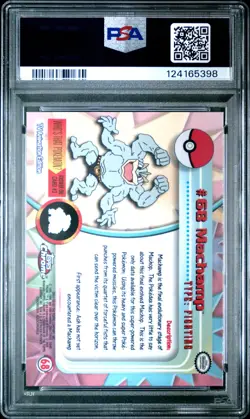 2000 TOPPS CHROME POKEMON T.V. #68 MACHAMP PSA 10 - Image 2