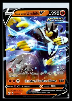 Rapid Strike Urshifu V 87/163 Battle Styles Holo Ultra Rare Pokemon TCG - Image 1