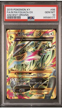 Pokemon Mega M Rayquaza EX XY Ancient Origins Full Art #98/98 PSA 10 Gem Mint - Image 1