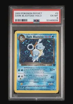 2000 Pokemon Rocket Dark Blastoise Holo 3/82 PSA 6 EX-MT - Image 1