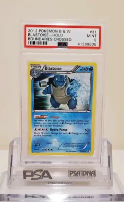 2012 Pokemon Black & White Boundaries Crossed Blastoise Holo 31/149 PSA 9 Mint - Image 1