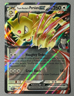 Team Rocket’s Persian ex SVP 218 Pokemon Black Star Promo Destined Rivals - Image 1